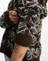 Фото #8 товара ASOS DESIGN knitted oversized cardigan in geo design
