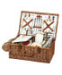 Фото #1 товара Dorset English-Style Willow Picnic Basket for 4 with Blanket