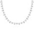 ფოტო #1 პროდუქტის Cubic Zirconia Multi Shaped Tennis Necklace 18" in Fine Silver Plate