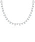 Фото #1 товара Macy's cubic Zirconia Multi Shaped Tennis Necklace 18" in Fine Silver Plate