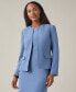 Фото #2 товара Petite Collarless Open-Front Blazer