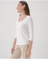 Фото #5 товара Women's Organic Cotton Softspun Scoop Neck 3/4 Sleeve Tee