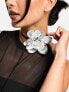 Фото #7 товара ASOS DESIGN choker necklace with metallic silver corsage detail