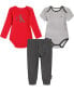 ფოტო #1 პროდუქტის Baby Boys 2 Bodysuits and Heather Joggers, 3 Piece Set