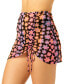 Фото #2 товара Juniors' Adjustable Side-Cinch Mesh Swim Skirt, Created for Macy's
