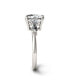 ფოტო #4 პროდუქტის Moissanite Cushion and Baguette Engagement Ring 2-3/4 ct. t.w. Diamond Equivalent in 14k White Gold