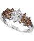 Chocolate Ombré Diamond Cluster Ring (1 ct. t.w.) in 14k Rose Gold, White Gold or Yellow Gold