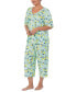 Фото #3 товара Plus Size 2-Pc. Printed Pajamas Set