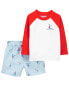 Baby 2-Piece Sailboat Rashguard Set 24M