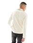 Harry Brown mock neck polo top in oatmeal