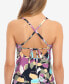 Фото #2 товара Salt + Cove 296050 Juniors' Midnight Bloom V-Wire Tankini Top, M