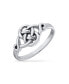 Фото #1 товара Dainty Best Friends Irish Celtic Love Knots BFF Infinity Promise Ring 2MM Band For Women Oxidized .925 Sterling Silver