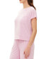 ფოტო #3 პროდუქტის GapBody Women's Ribbed Short-Sleeve Pajama Top