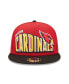 Men's Cardinal, Black Arizona Cardinals Wordmark Flow 9FIFTY Snapback Hat Cardinal, Black - фото #3