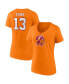 Фото #1 товара Women's Mike Evans Orange Tampa Bay Buccaneers Player Icon Name and Number V-Neck T-shirt