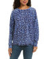 Фото #1 товара Incashmere Ombre Animal Print Cashmere Pullover Women's Blue S