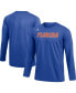 ფოტო #3 პროდუქტის Men's Royal Florida Gators Logo Practice Performance Long Sleeve T-shirt