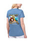 Women's Light Blue Atlanta Braves Game Time V-Neck T-shirt
