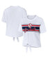 Women's White St. Louis Cardinals Front Tie T-shirt