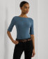 ფოტო #1 პროდუქტის Women's Slim-Fit Boat-Neck Tee