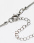 ASOS DESIGN 2 pack chain necklace with molten pendants in silver tone