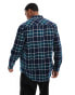 Tommy Jeans Flannel Check Relaxed Shirt in Green Blue