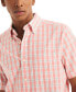 Фото #3 товара Men's Plaid Short Sleeve Button Down Shirt