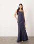 Фото #1 товара ASOS EDITION cupro ultimate bias cut maxi dress in petrol blue