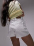 Topshop denim comfort stretch Mom shorts in white 44 - фото #3