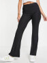 Фото #3 товара Pieces jersey flared trouser in black