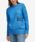 Фото #1 товара Women's Intarsia Logo Oversized Crewneck Sweater