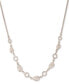 Фото #1 товара Pavé Circle & Pear-Shape Statement Necklace, 16" + 3" extender