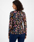 Фото #2 товара Women's Printed Mesh Top, Created for Macy's