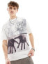 COLLUSION Front print handprint t-shirt in white