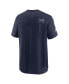 Фото #2 товара Men's Navy Tennessee Titans Sideline Coach Chevron Lock Up Logo V-neck Performance T-shirt