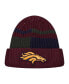 Фото #1 товара Men's Burgundy Denver Broncos Speckled Cuffed Knit Hat