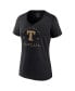 ფოტო #2 პროდუქტის Women's Adolis Garcia Black Texas Rangers 2023 World Series Champions Plus Size Name and Number V-Neck T-shirt