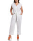 Plus Size Linen Blend Sleeveless Jumpsuit Pants