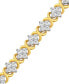 Фото #3 товара Браслет Macy's Diamond Cluster Link, золото 10к, 3 карата.