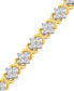 Фото #3 товара Diamond Cluster Link Bracelet (3 ct. t.w.) in 10k Gold