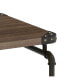 Фото #4 товара Industrial Metal Writing Desk With Wooden Top, Brown And Black