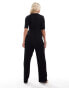 Фото #4 товара Mamalicious maternity plisse jumpsuit in black