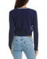 Фото #2 товара Hannah Rose Double Tipped Cropped Cashmere Cardigan Women's