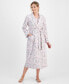 Фото #1 товара Women's Cotton Floral-Print Tie-Waist Robe, Created for Macy's