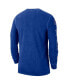 ფოტო #2 პროდუქტის Men's Royal Distressed Philadelphia 76ers Courtside Retro Elevated Long Sleeve T-shirt