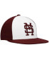 Фото #4 товара Men's White and Maroon Mississippi State Bulldogs Team On-Field Baseball Fitted Hat