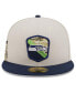 Фото #3 товара Men's Stone, College Navy Seattle Seahawks 2023 Salute To Service 59FIFTY Fitted Hat