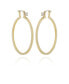 Gold-Tone Cubic Zirconia Large Hoops Earrings