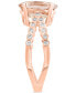 Morganite (3-1/10 ct. t.w.) & Diamond (1/5 ct. t.w.) Crisscross Ring in 14k Rose Gold