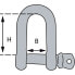 4WATER Straight galvanized shackle